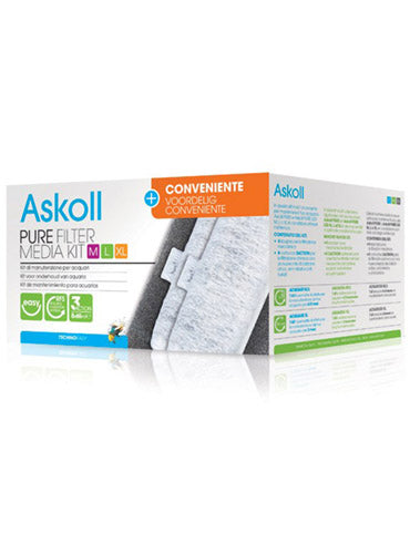 Kit filtrante Askoll Pure Media M L XL per acquari d’acqua dolce con filtri Pure LED Kit filtrante Askoll Pure Media M L XL per acquari d’acqua dolce con filtri Pure LED